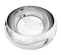 'vidaXL Silver Ceramic Wash Basin - Aesthetic Above Counter Round Bathroom Sink with Easy Maintenance and Trendsetting Design