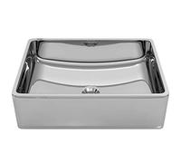 vidaXL Wash Basin 41x30x12cm Ceramic Silver Bathroom Washroom Sink Bowl Unit
