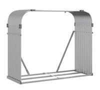 vidaXL Log Holder Silver 120x45x100 cm Galvanised Steel