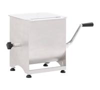 vidaXL Stainless Steel Manual Meat Mixer, 44 pounds, Silver, Great for Home and Professional Use