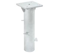 vidaXL Silver Steel In-Ground Parasol Base - Durable Umbrella Holder for Patio, Garden, Outdoor Spaces, Weather-Resistant with Secure Mounting
