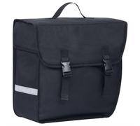 vidaXL Single Bicycle Bag Outdoor Cycling Accessories for Pannier Rack Waterproof Bike Storage Bag Rear Seat Rack Luggage Bag 21 L Black