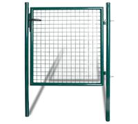 vidaXL Single Door Fence Gate 100x100 cm Powder-Coated Steel