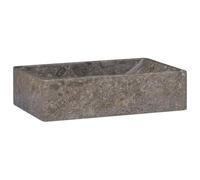 vidaXL Sink Washroom Natural Stone Basin Bathroom Home Marble High Gloss Grey