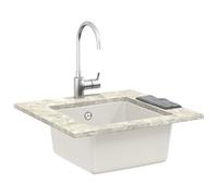 vidaXL Sink 80% Quartz and 20% Resin 430 x 460 mm White