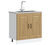 vidaXL Sink Base Cabinet Kalmar Artisan Oak 80x46x81.5 cm Engineered Wood
