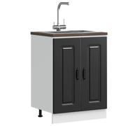 vidaXL Sink Base Cabinet Kalmar Black 60x46x81.5 cm Engineered Wood