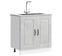 vidaXL Sink Base Cabinet Kalmar Concrete Grey 80x46x81.5 cm Engineered Wood