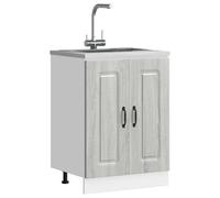 vidaXL Sink Base Cabinet Kalmar Grey Sonoma 60x46x81.5 cm Engineered Wood