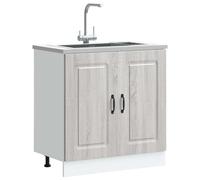 vidaXL Sink Base Cabinet Kalmar Grey Sonoma 80x46x81.5 cm Engineered Wood