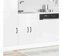 vidaXL Sink Base Cabinet Kalmar High Gloss White 60x46x81.5 cm Engineered Wood