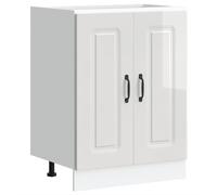 vidaXL Sink Base Cabinet Kalmar High Gloss White 60x46x81.5 cm Engineered Wood