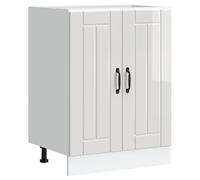 vidaXL Sink Base Cabinet Lucca High Gloss White Engineered Wood
