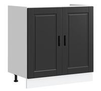 vidaXL Sink Base Cabinet "Porto" Black 80x46x81.5 cm Engineered Wood