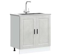 vidaXL Sink Base Cabinet "Porto" Concrete Grey 80x46x81.5 cm Engineered Wood