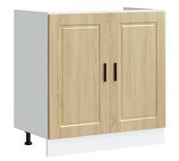 vidaXL Sink Base Cabinet "Porto" Sonoma Oak 80x46x81.5 cm Engineered Wood