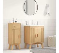 vidaXL Sink Base Cabinet with Shelf Olden Brown 114 x 43 x 73.5 cm