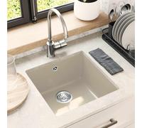 vidaXL Sink Beige 430 x 460 mm 80% Quartz and 20% Resin