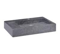 vidaXL Sink Black 58x39x10 cm Marble Washroom Natural Stone Basin Bathroom