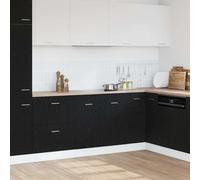 vidaXL Sink Bottom Cabinet Black Oak 80x46x81.5 cm Engineered Wood
