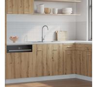 Undersink Storage Cabinet, Artisan Oak, Engineered Wood, Anti-Tip