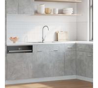 vidaXL Sink Bottom Cabinet Kitchen Cabinet Unit Concrete Grey Engineered Wood