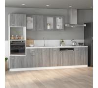 (grey sonoma) vidaXL Sink Bottom Cabinet Engineered Wood Storage Rack Cupboard Multi Colours
