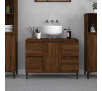 vidaXL Sink Cabinet Brown Oak 80x33x60 cm Engineered Wood