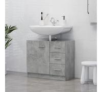 vidaXL Sink Cabinet Concrete Grey Engineered Wood Home Cupboard Storage Rack