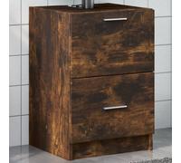vidaXL Sink Cabinet Smoked Oak 40x37x59 cm Engineered Wood