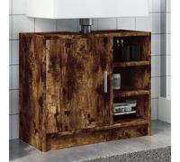 vidaXL Sink Cabinet Smoked Oak 63x29x55 cm Engineered Wood
