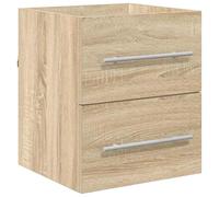 vidaXL Sink cabinet Sonoma Oak 38.5 x 41 x 48 cm Engineered Wood, Rustic Bathroom Vanity, Wooden Sink Cabinet, Ample Storage Solutions, Wall-Mounted Design, Durable Drawers and Elegance
