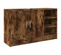 vidaXL Sink Cabinet Vanity Unit Storage Cupboard Smoked Oak Engineered Wood