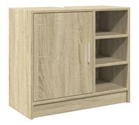 vidaXL Sink Cabinet, Vanity Unit with Storage and Doors, Storage Cabinet for Bathroom Washroom, Cupboard, Modern Style, Sonoma Oak Engineered Wood