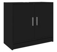 vidaXL Sink Cabinet Vanity Unit Storage Unit Cupboard Black Engineered Wood