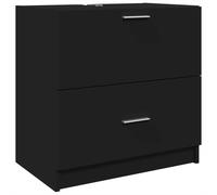 vidaXL Sink Cabinet Vanity Unit Storage Unit Cupboard Black Engineered Wood