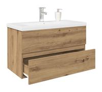 vidaXL Sink Cabinet with Built-in Basin and Faucet Artisan Oak