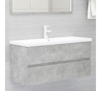 vidaXL Sink Cabinet with Built-in Basin Concrete Grey Engineered Wood Basin
