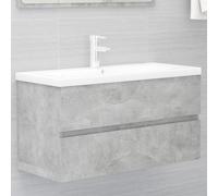 vidaXL Sink Cabinet with Built-in Basin Concrete Grey Engineered Wood Basin