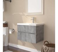Vidaxl Sink Cabinet With Built-In Basin Grey Sonoma Engineered Wood