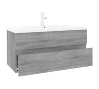 vidaXL Sink Cabinet with Built-in Basin Grey Sonoma Engineered Wood Sink Unit