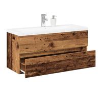 vidaXL Sink Cabinet with Built-in Basin Old Wood