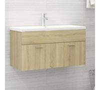 vidaXL Sink Cabinet with Built-in Basin Sonoma Oak Engineered Wood
