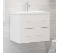 vidaXL Sink Cabinet with Built-in Basin White Engineered Wood