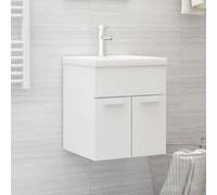 Vidaxl Sink Cabinet With Built-In Basin White Engineered Wood