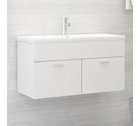 vidaXL Sink Cabinet with Built-in Basin White Engineered Wood