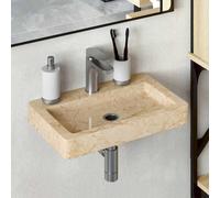 vidaXL Sink Cream 38x24x6.5 cm Marble