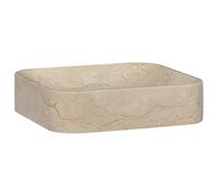vidaXL Sink Cream 40x40x10 cm Marble Natural Stone Basin Washroom Bathroom