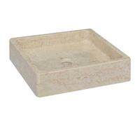 vidaXL Sink Cream 40x40x10 cm Marble, Cream
