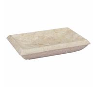 vidaXL Sink Cream 50x35x10 cm Marble Washroom Natural Stone Basin Bathroom